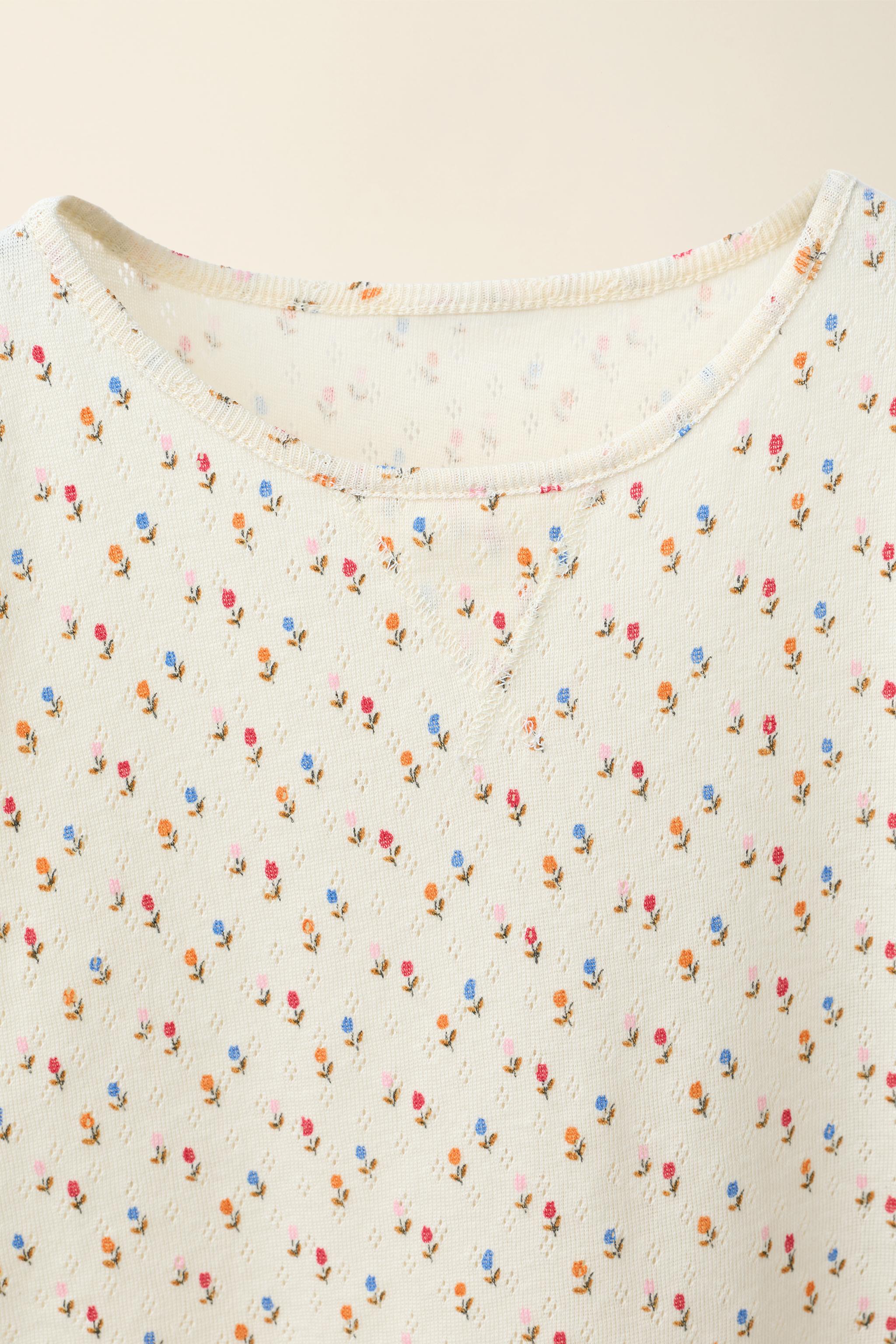 POINTELLE TULIP T-SHIRT CREATED BY CARAMEL LONDON X ZARA